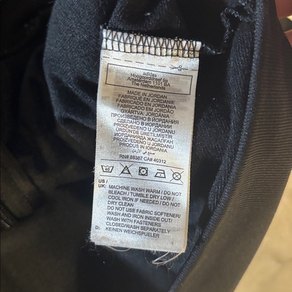 Adidas Black Tricot Jacket with White Accents - Picture 4 of 7